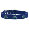 thumbnail image 1 of Dolphin Widget Genuine Leather Dog Collar Blue 12, 1 of 2
