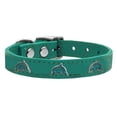 thumbnail image 1 of Dolphin Widget Genuine Leather Dog Collar Jade 14, 1 of 1