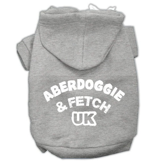 Mirage Pet Aberdoggie UK Screenprint Pet Hoodies Grey Size XS