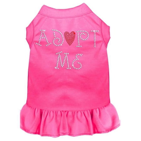 Mirage Pet Adopt Me Rhinestone Dog Dress, Bright Pink - Extra Small