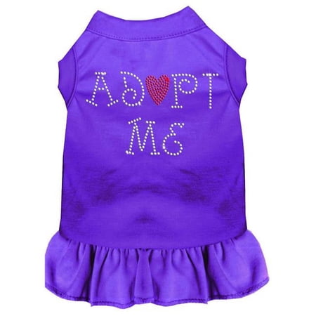 Mirage Pet Adopt Me Rhinestone Dog Dress, Purple - 4X
