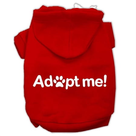 Mirage Pet Adopt Me Screen Print Pet Hoodies, Red - Large