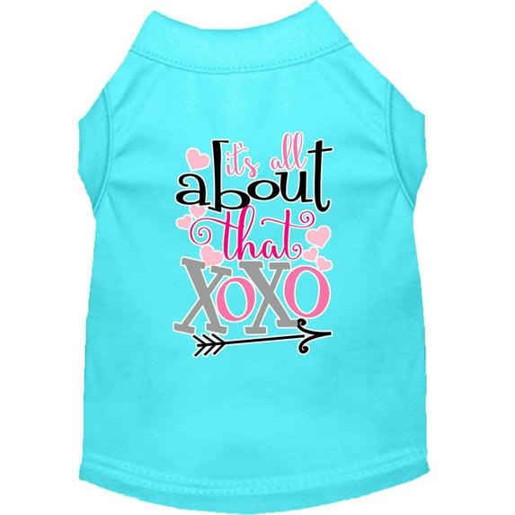 Pet Dog Cat Shirt Screen Printed, "All About That XOXO"
