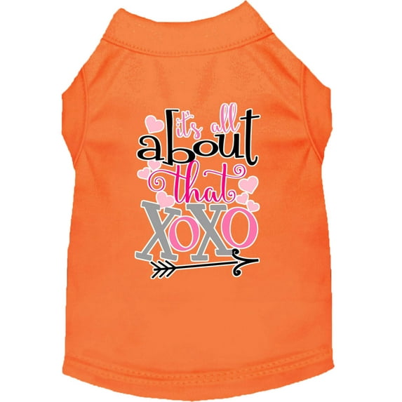 Pet Dog Cat Shirt Screen Printed, "All About That XOXO"