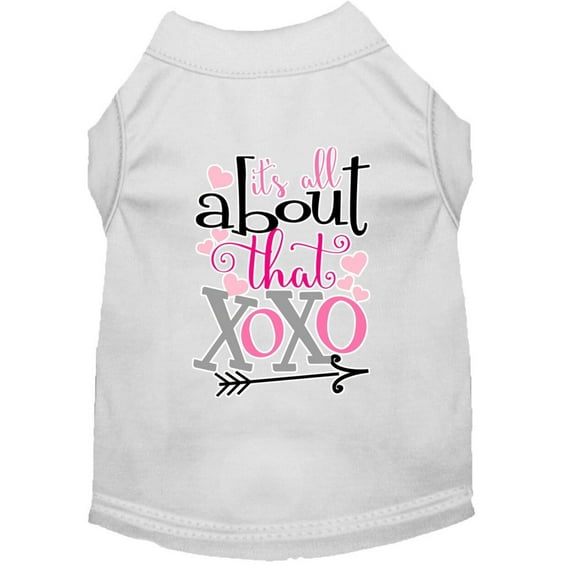 Pet Dog Cat Shirt Screen Printed, "All About That XOXO"