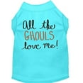 thumbnail image 1 of Mirage Pet All the Ghouls Screen Print Dog Shirt Aqua XL, 1 of 2