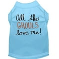 thumbnail image 1 of Mirage Pet All the Ghouls Screen Print Dog Shirt Baby Blue Sm, 1 of 2