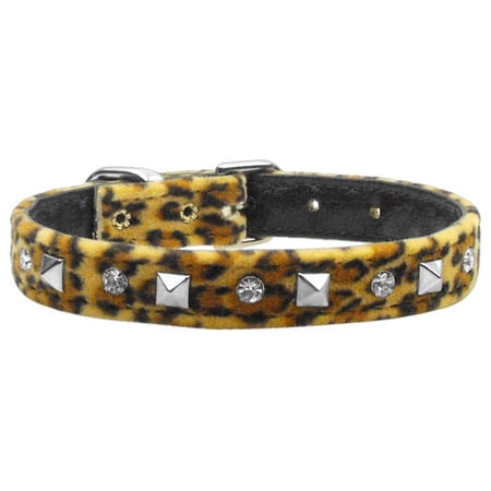 Dog, Puppy and Pet Collar, "Animal Print Crystal Pyramid"