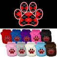 thumbnail image 1 of Mirage Pet Argyle Paw Red Screen Print Pet Hoodies Purple Size XS, 1 of 10