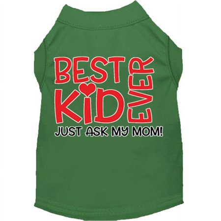Mirage Pet Ask My Parents Screen Print Dog Shirt, Green - 3XL