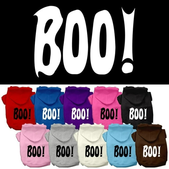 Halloween Pet Dog Cat Hoodie Screen Printed, "Boo"