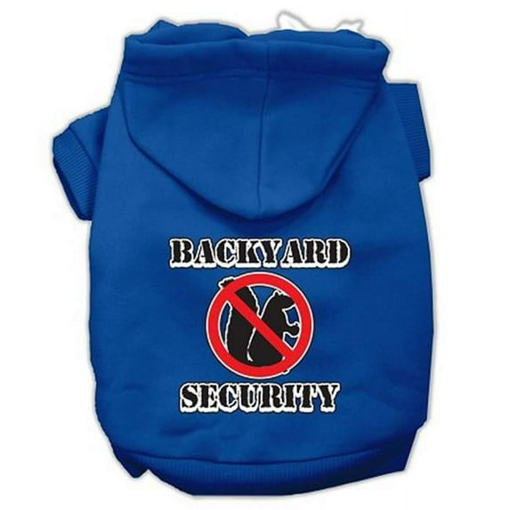 Mirage Pet Backyard Security Screen Print Pet Hoodies, Blue - 3XL 20