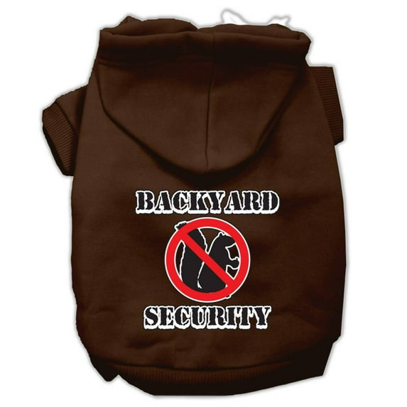 Pet, Dog Cat Hoodie Screen Printed, "Backyard Security"