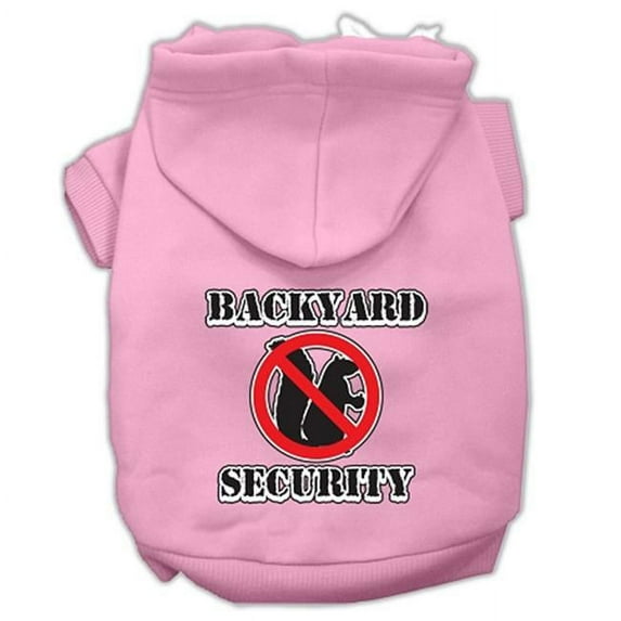 Mirage Pet Backyard Security Screen Print Pet Hoodies, Light Pink - Extra Large 16