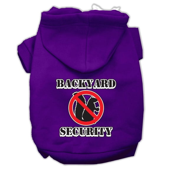 Pet, Dog Cat Hoodie Screen Printed, "Backyard Security"