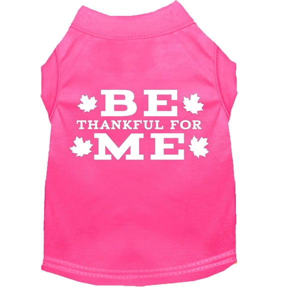Be Thankful for Me Screen Print Shirt Bright Pink XS (8)