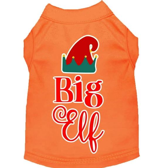 Christmas Pet Dog Cat Shirt Screen Printed, "Big Elf"