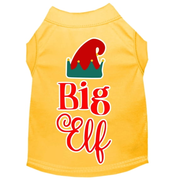 Christmas Pet Dog Cat Shirt Screen Printed, "Big Elf"