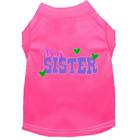 Pet Dog Cat Shirt Screen Printed, "Big Sister"