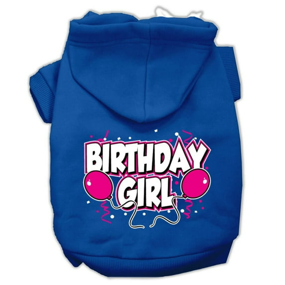 Pet, Dog Cat Hoodie Screen Printed, "Birthday Girl"