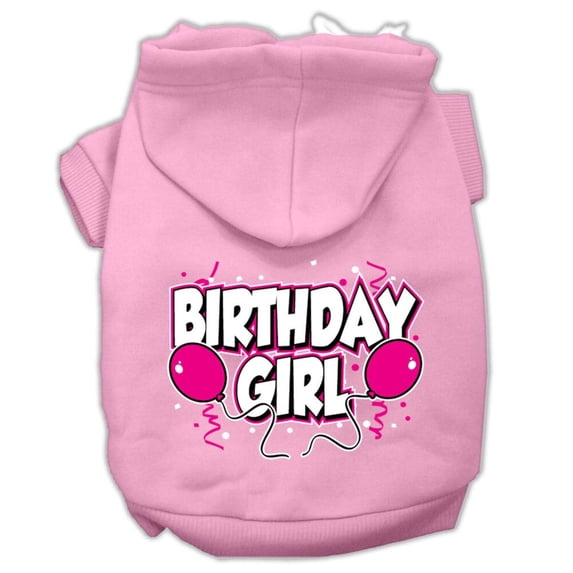 Pet, Dog Cat Hoodie Screen Printed, "Birthday Girl"