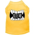 thumbnail image 1 of Mirage Pet Bite Me Screen Print Dog Shirt Yellow XXL, 1 of 2