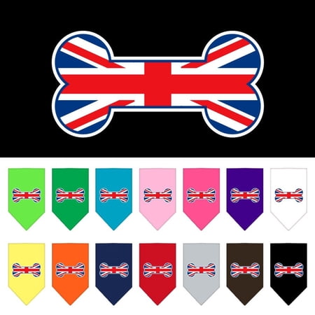 Mirage Pet Bone Flag UK Screen Print Bandana Red Large