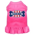 thumbnail image 1 of Mirage Pet  Bonely In America Screen Print Dress, Bright Pink - Small 10, 1 of 1