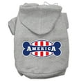 thumbnail image 1 of Mirage Pet Bonely in America Screen Print Pet Hoodies Grey Size XXXL, 1 of 10