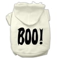 thumbnail image 1 of Mirage Pet  Boo Screen Print Pet Hoodie, Cream - Medium, 1 of 1