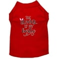 thumbnail image 1 of Mirage Pet Bunny is my Bestie Screen Print Dog Shirt Red Lg, 1 of 10