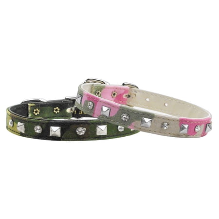 Dog, Puppy and Pet Collar, "Camo Crystal  Pyramid"