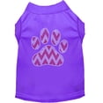 thumbnail image 1 of Christmas Pet Dog  Cat Shirt Rhinestone, "Candy Cane Chevron Paw", 1 of 11