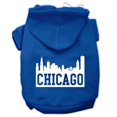 thumbnail image 1 of Mirage Pet  Chicago Skyline Screen Print Pet Hoodies, Blue - Small, 1 of 1