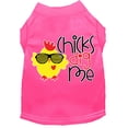 thumbnail image 1 of Mirage Pet Chicks Dig Me Screen Print Dog Shirt Bright Pink Med, 1 of 2