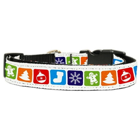 Classic Christmas Nylon and Ribbon Collars . Extra Small