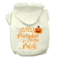 thumbnail image 1 of Mirage Pet Cutest Pumpkin in the Patch Screen Print Dog Hoodie Cream M, 1 of 10