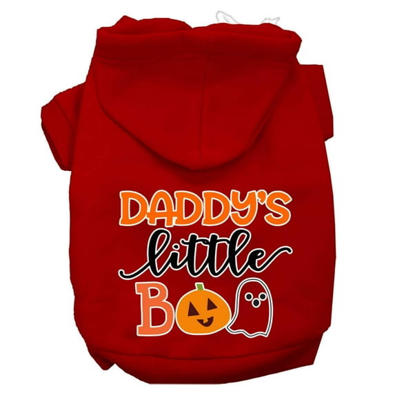 Halloween Pet, Dog Cat Hoodie Screen Printed, "Daddy's Little Boo"