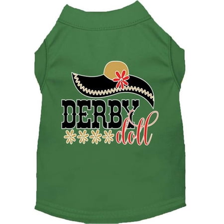 Mirage Pet Derby Doll Screen Print Dog Shirt, Green - Extra Large