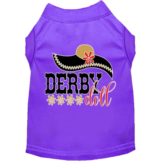 Mirage Pet Derby Doll Screen Print Dog Shirt Purple XXXL