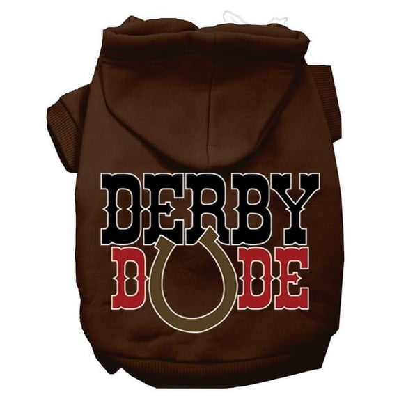 Mirage Pet Derby Dude Screen Print Dog Hoodie Brown XL