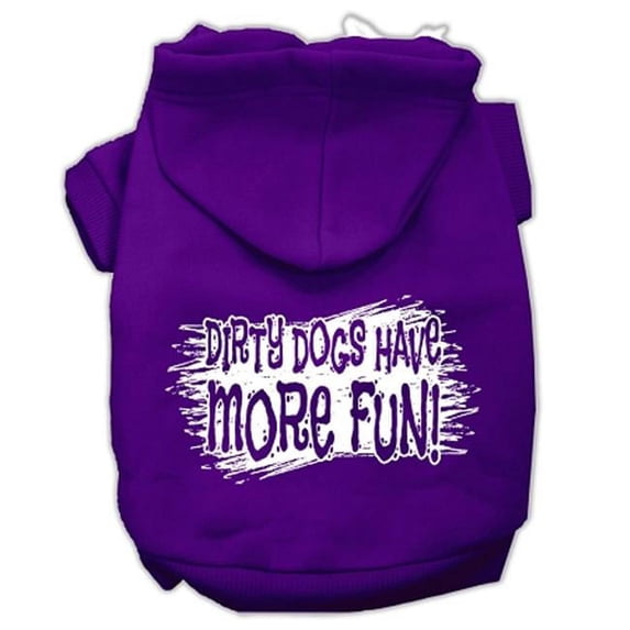 Mirage Pet Dirty Dogs Screen Print Pet Hoodies, Purple - Small 10
