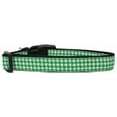 thumbnail image 1 of Pet Dog  Cat Nylon Collar or Leash, "Houndstooth Emerald Green", 1 of 3