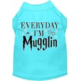 thumbnail image 1 of Mirage Pet Everyday I'm Mugglin Screen Print Dog Shirt Aqua Med, 1 of 2