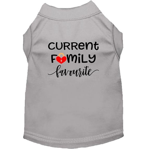Mirage Pet Family Favorite Screen Print Dog Shirt, Grey - Medium