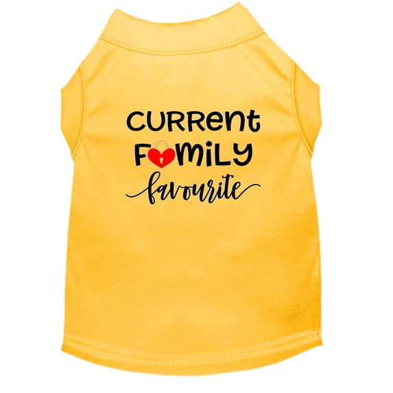 Pet Dog Cat Shirt Screen Printed, "Current Family Favorite"