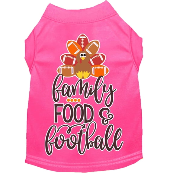 Pet Dog and Cat Shirt Screen Printed, "Family, Food Football"