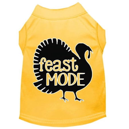 Mirage Pet Feast Mode Screen Print Dog Shirt, Yellow - 2XL