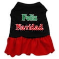 thumbnail image 1 of Christmas Pet Dog  Cat Dress Screen Printed, "Feliz Navidad", 1 of 2