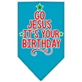 thumbnail image 1 of Mirage Pet  Go Jesus Screen Print Bandana, Turquoise - Large, 1 of 1